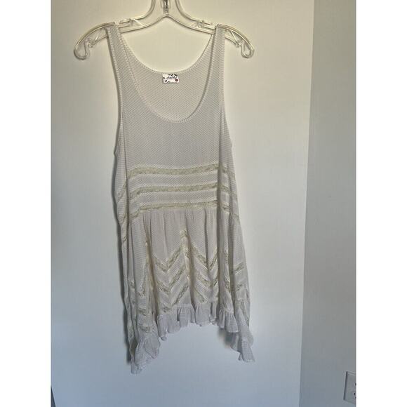 Intimately Free People Top Womens XS Sleeveless Blouse Flowy Oversized Boho - Picture 8 of 11